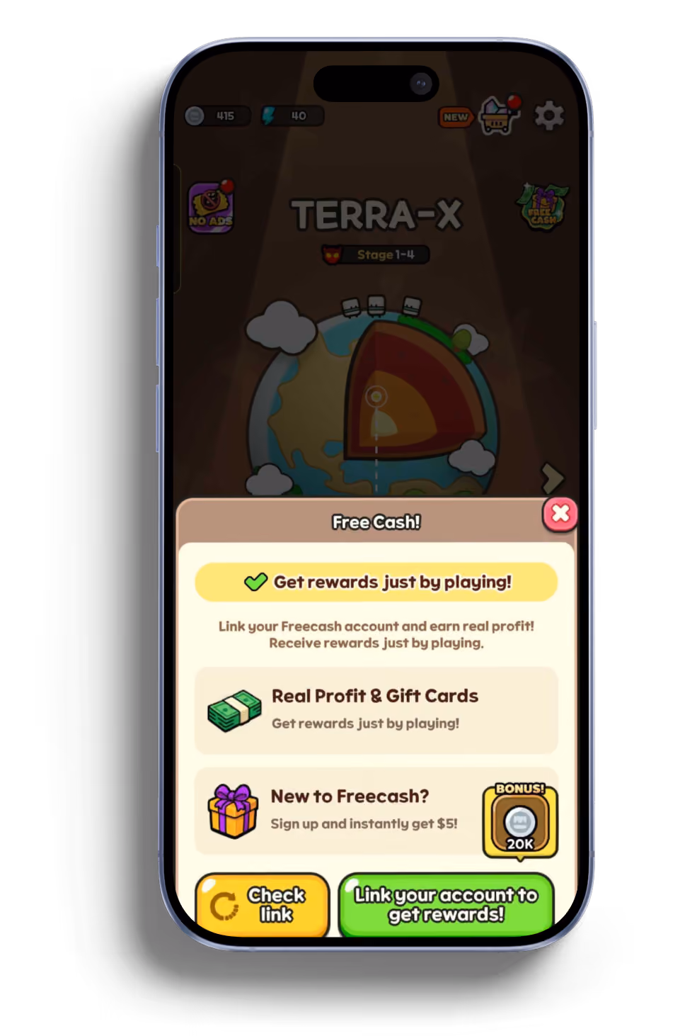 Screenshot of the Link application
